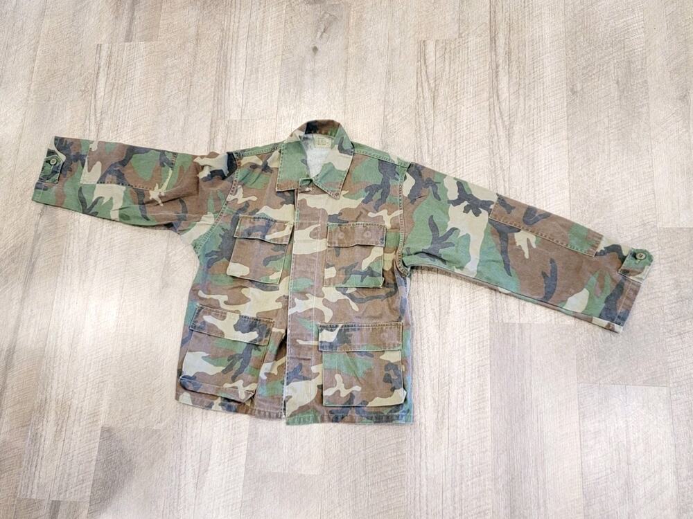 US Military BDU Shirt/Coat Combat Medium Regular Woodland Camo Army